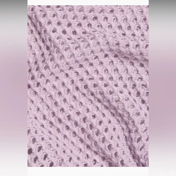 Stellae Dux Boxy Crocheted Lavender Mesh Lounge Set - Picture 6 of 6